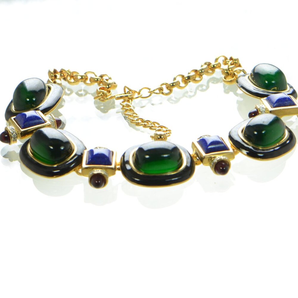 Kenneth Jay Lane Kjl Crystal & Enamel Art Deco Re… - image 3